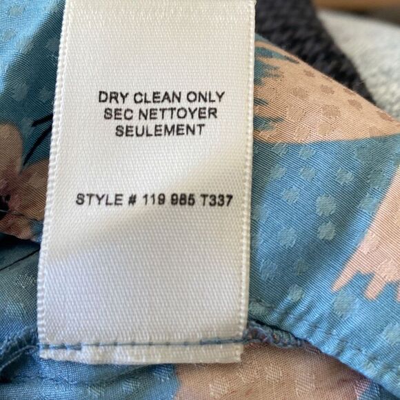 Rebecca Taylor Daniela Silk Blend Sleeveless Floral Blouse Tank Top Blue XS - Picture 12 of 13